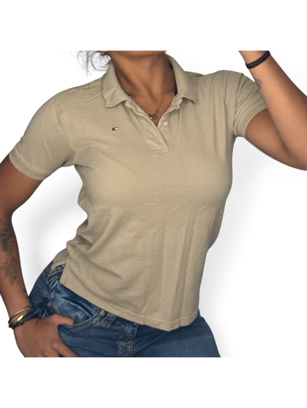 Tommy Hilfiger Tan Polo Shirt Size XS